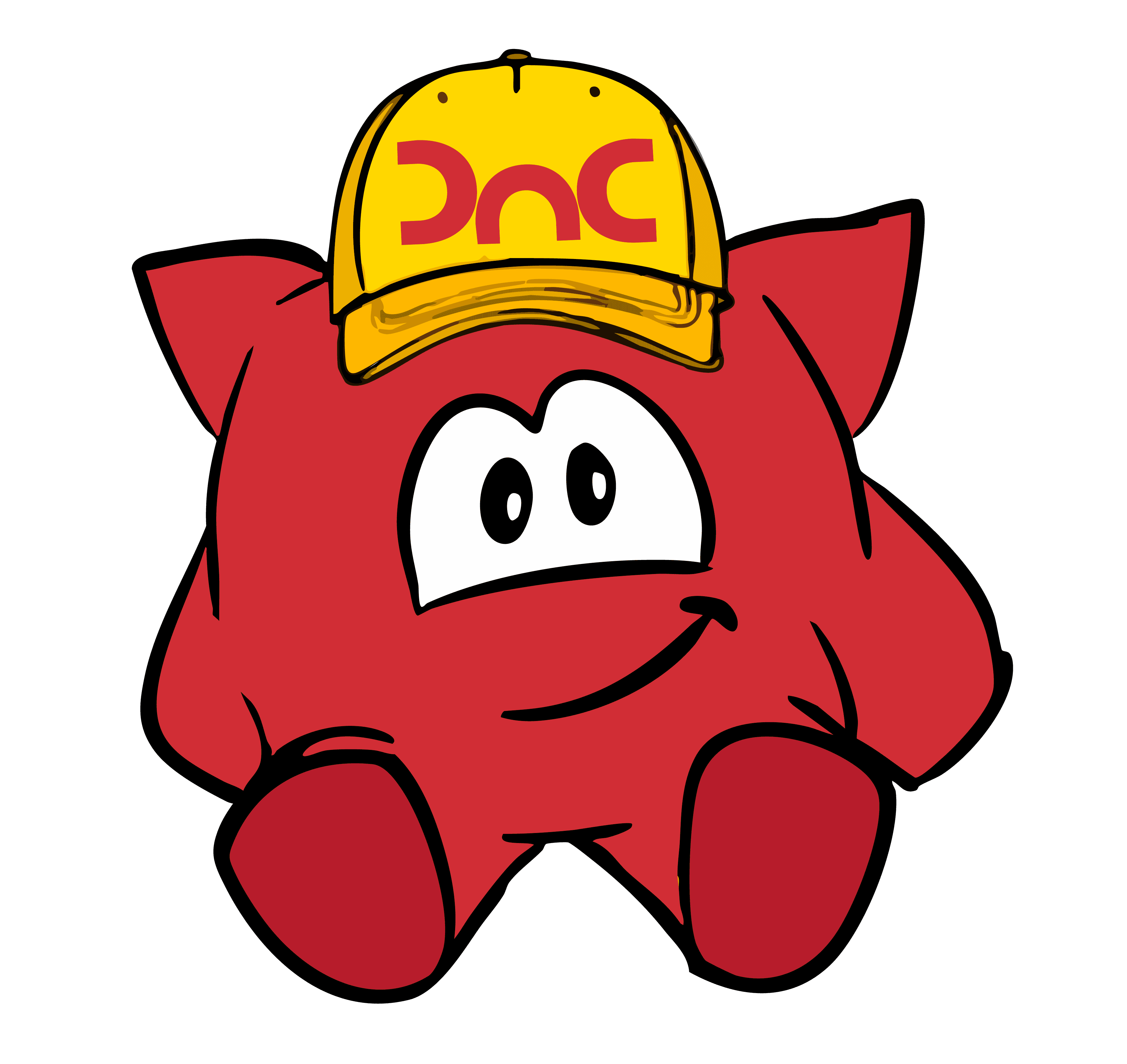 Dash and Coop mascot sitting